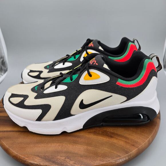 Nike Air Max 200 Rasta Shoes Men\'s 13 White Multicolor Athletic Lace Up Sneakers main image 5